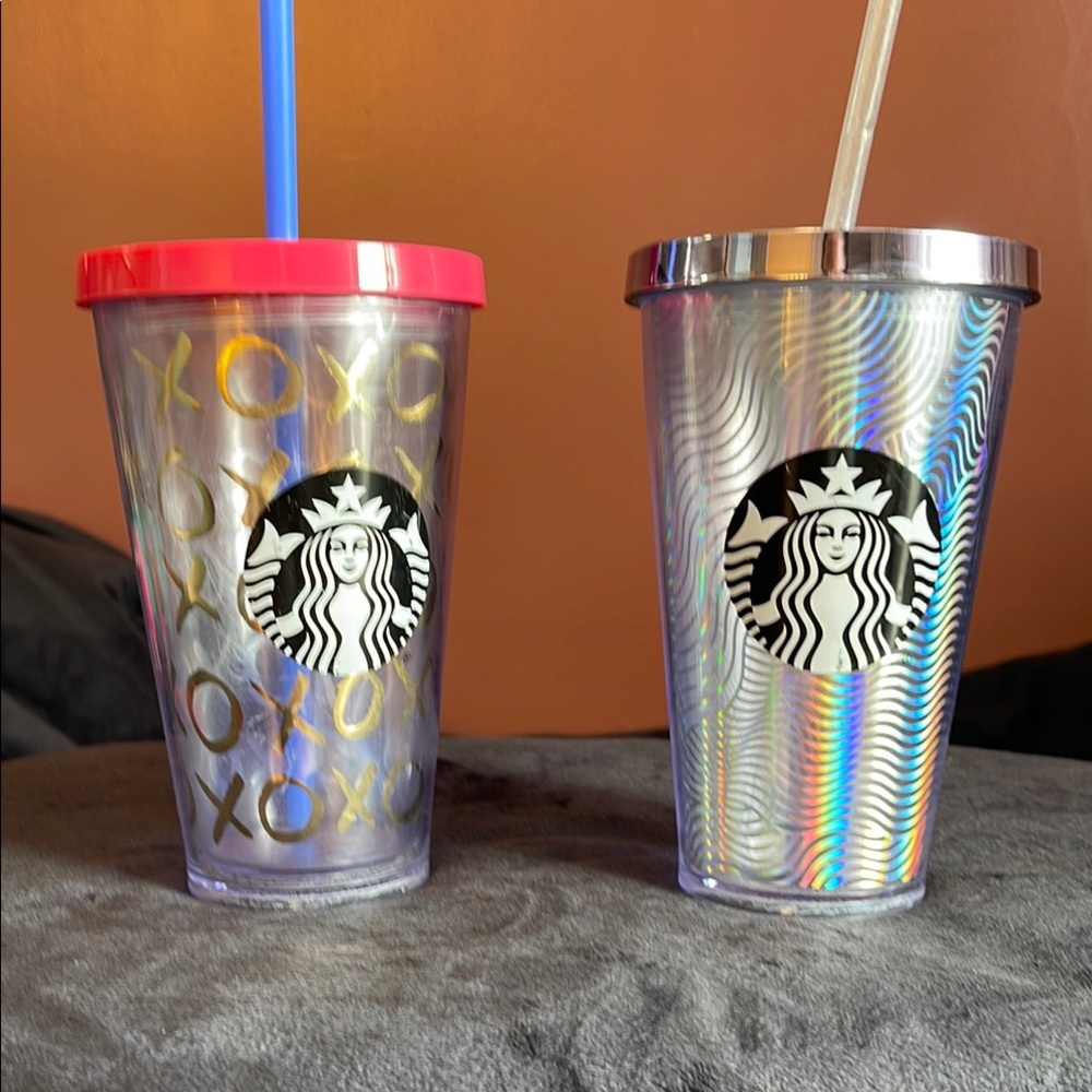 Starbucks Silver and Gold Party Tumblers